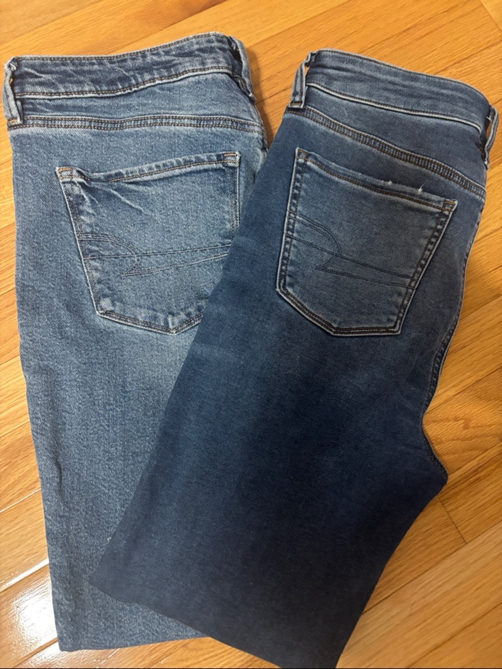 American Eagle Women’s Classic Blue Denim Jeans - Two-Tone Pack